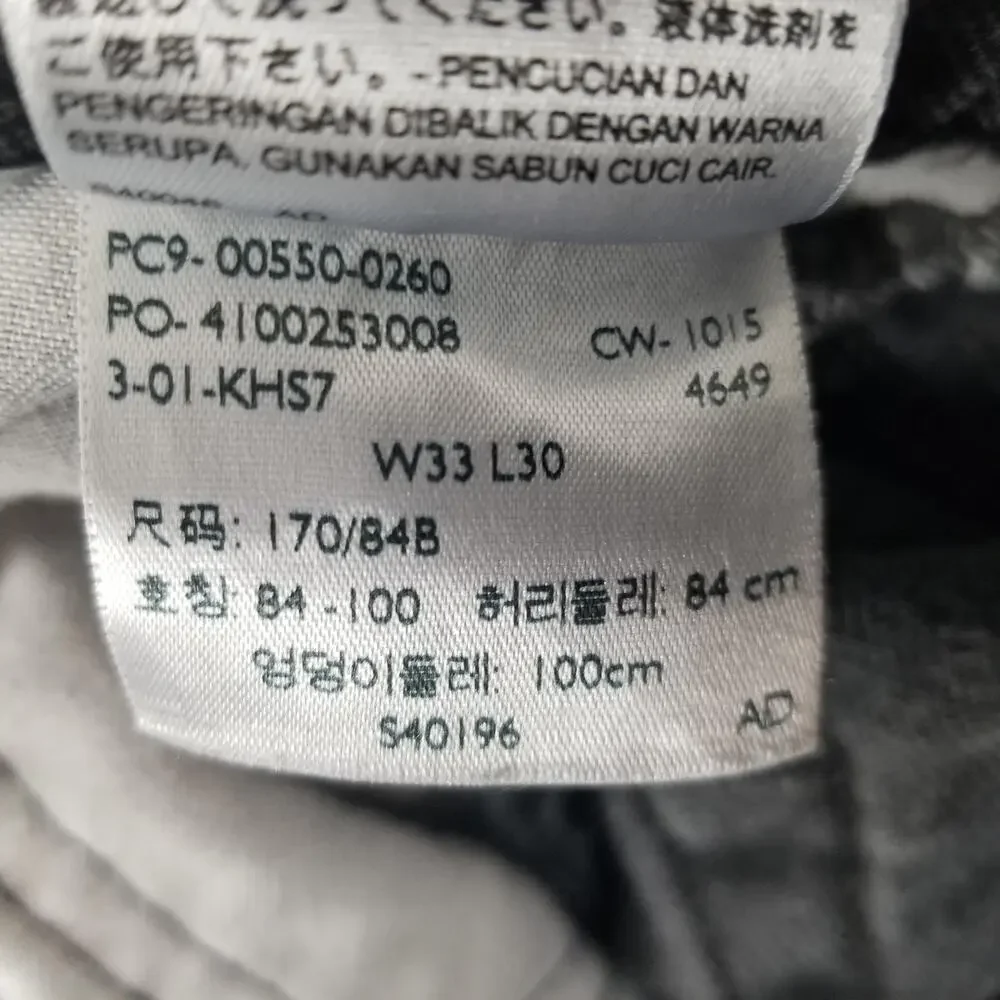 Levis 550 Relaxed Fit Jeans Mens 33x30 Gray Charcoal‎ Wash Tapered Denim Pants